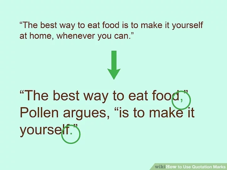 علائم نگارشی را درون علائم نقل قول قرار دهید