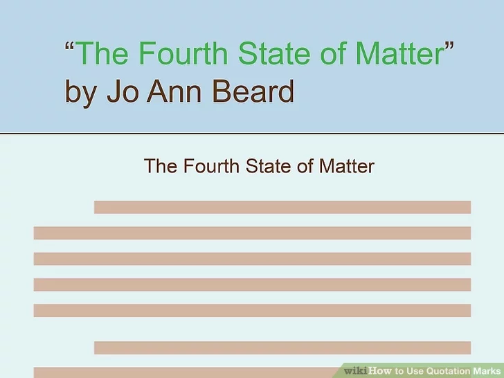 برای عناوین مقاله ها از علائم نقل قول استفاده کنید