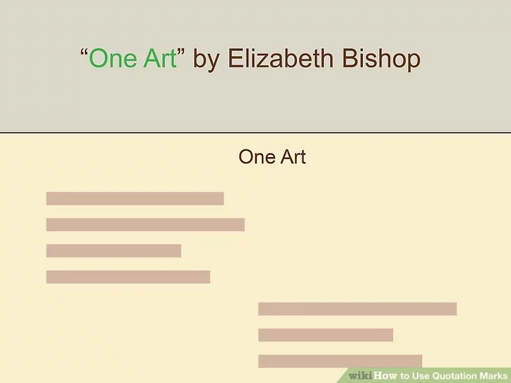 برای عناوین از علائم نقل قول استفاده کنید