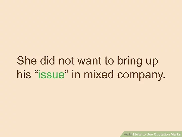 برای تایید بر کلمات در اطراف آنها از علائم نقل قول استفاده کنید