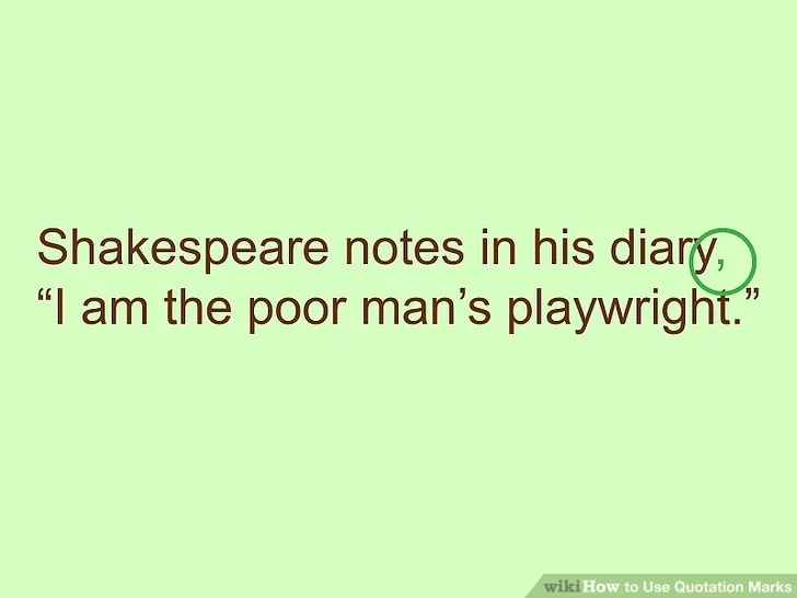 قبل از نقل قول از ویرگول استفاده کنید