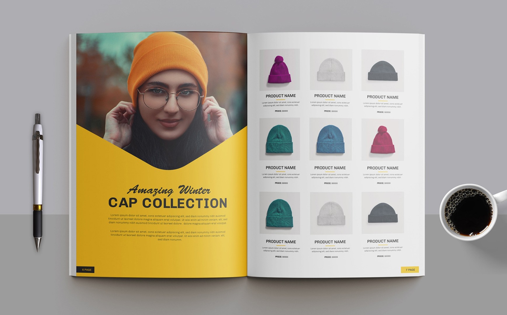 طراحی حرفه&zwnj;ای صفحه اول کاتالوگ